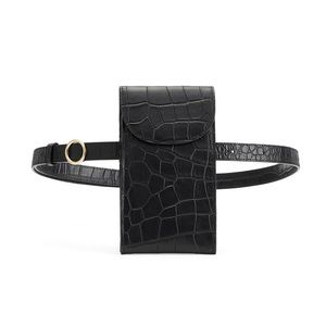 Worn once Cuyana Convertible Belt Bag Black Crocodile